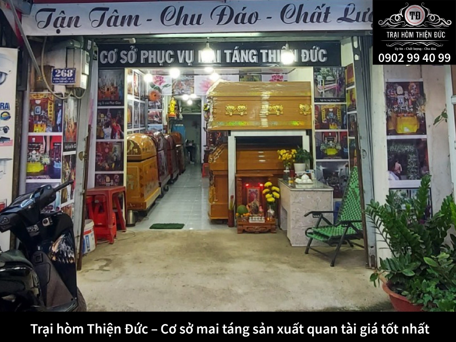 Trại hòm Thiện Đức – Cơ sở mai táng sản xuất quan tài giá tốt nhất