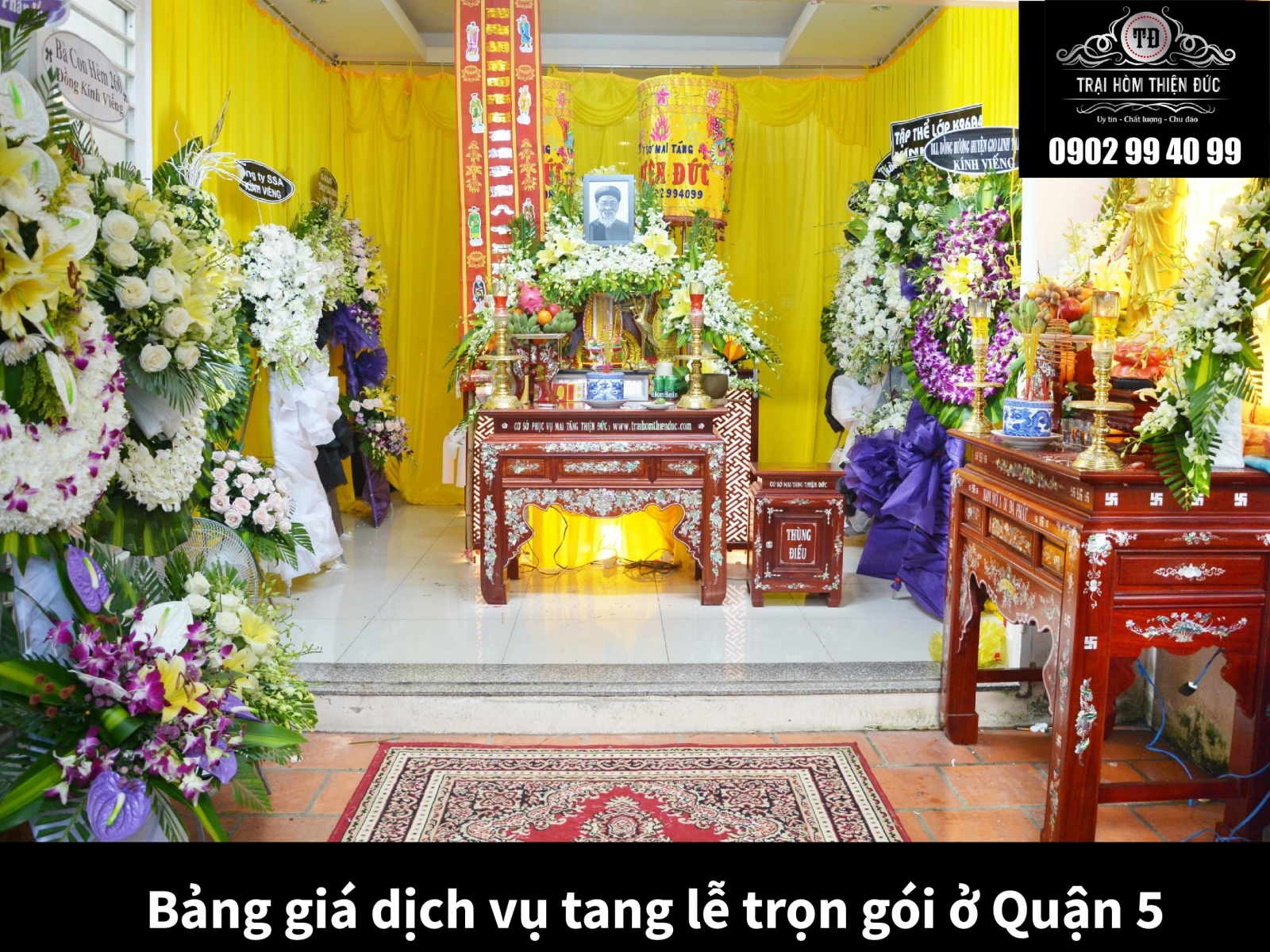 Giá dịch vụ tang lễ trọn gói ở quận 5 - Trại hòm Thiện Đức