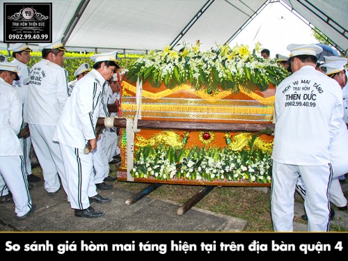 So sánh giá hòm mai táng hiện tại trên địa bàn quận 4